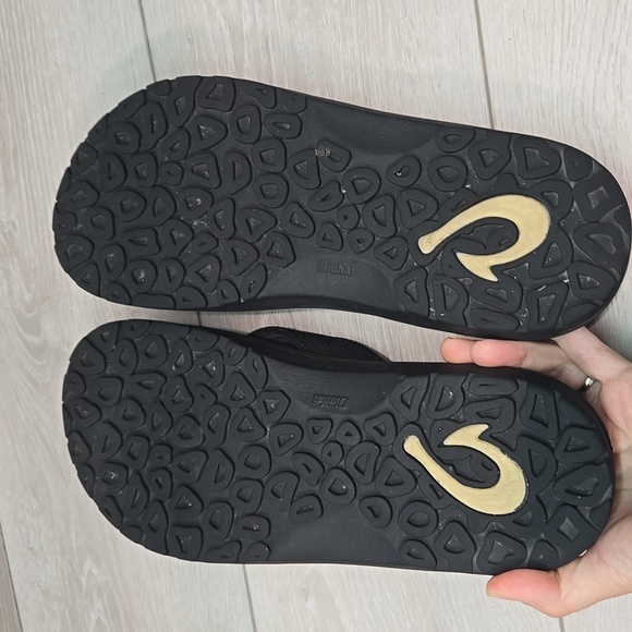 Olukai Mens Ohana Thong Black Flip Flops Sandals Shoes Sz 10 main image 10